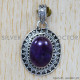 Amethyst 925 Sterling Silver Pendant (SJWP-174) Amethyst 925 Sterling Silver Pendant (SJWP-174)