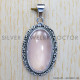 Rose Quartz 925 Sterling Silver Pendant (SJWP-177) Rose Quartz 925 Sterling Silver Pendant (SJWP-177)