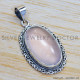 Rose Quartz 925 Sterling Silver Pendant (SJWP-177) Rose Quartz 925 Sterling Silver Pendant (SJWP-177)