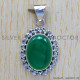 Green Onyx 925 Sterling Silver Pendant (SJWP-181) Green Onyx 925 Sterling Silver Pendant (SJWP-181)