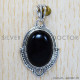 Black Onyx 925 Sterling Silver Pendant (SJWP-186) Black Onyx 925 Sterling Silver Pendant (SJWP-186)