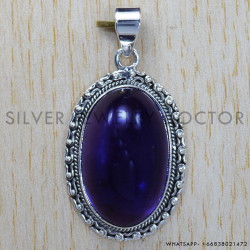 Amethyst 925 Sterling Silver Pendant (SJWP-187)