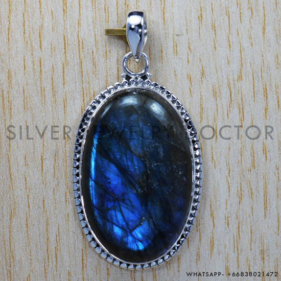 Labradorite 925 Sterling Silver Pendant (SJWP-192) Labradorite 925 Sterling Silver Pendant (SJWP-192)