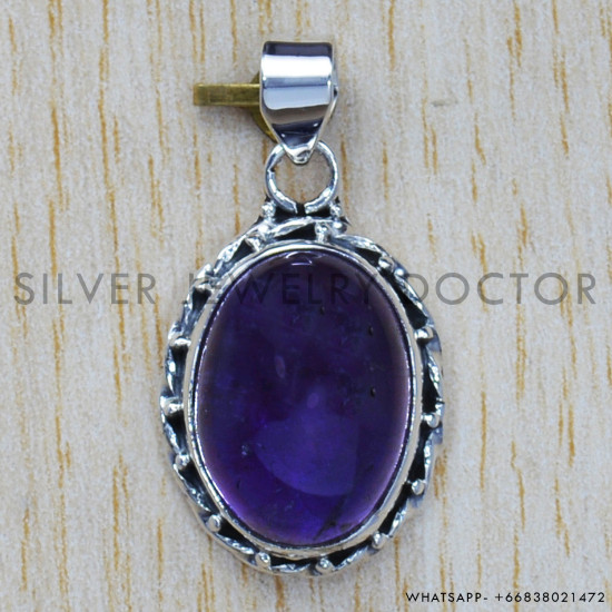Amethyst 925 Sterling Silver Pendant (SJWP-199) Amethyst 925 Sterling Silver Pendant (SJWP-199)