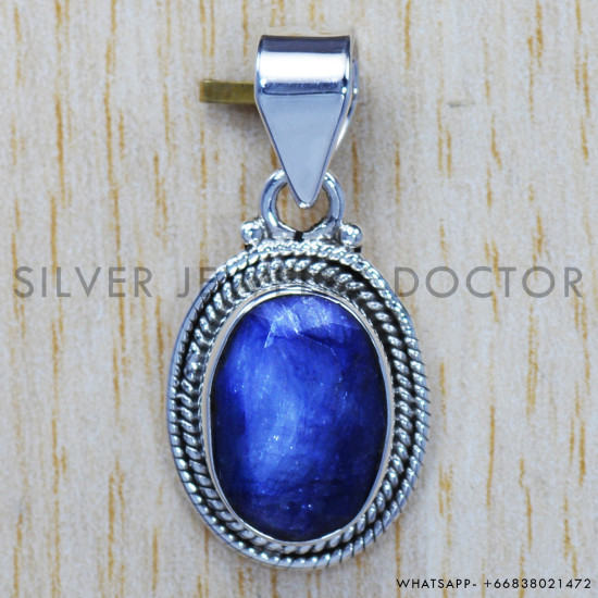 Sapphire 925 Sterling Silver Pendant (SJWP-205) Sapphire 925 Sterling Silver Pendant (SJWP-205)