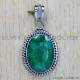 Emerald 925 Sterling Silver Pendant (SJWP-211) Emerald 925 Sterling Silver Pendant (SJWP-211)