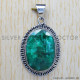 Emerald 925 Sterling Silver Pendant (SJWP-213) Emerald 925 Sterling Silver Pendant (SJWP-213)