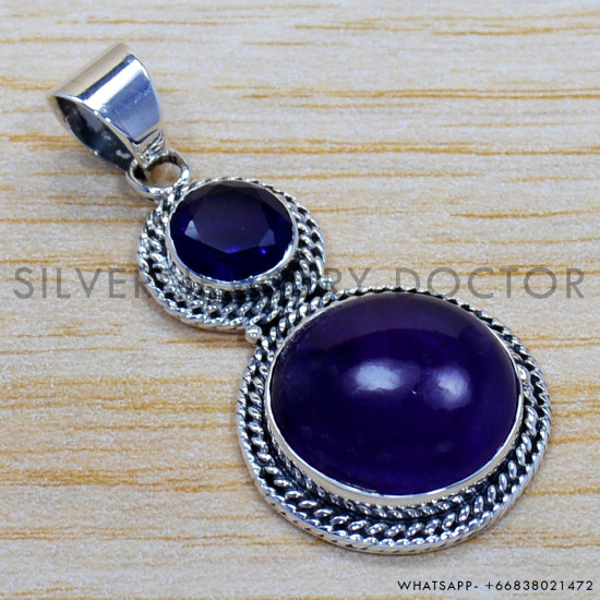 Amethyst 925 Sterling Silver Pendant (SJWP-222) Amethyst 925 Sterling Silver Pendant (SJWP-222)