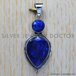 Sapphire 925 Sterling Silver Pendant (SJWP-223) Sapphire 925 Sterling Silver Pendant (SJWP-223)