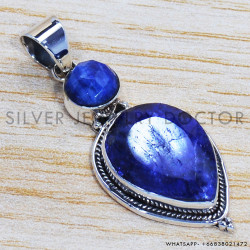 Sapphire 925 Sterling Silver Pendant (SJWP-223)