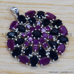 Sapphire 925 Sterling Silver Pendant (SJWP-225)