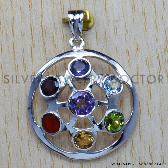 Peridot 925 Sterling Silver Pendant (SJWP-229) Peridot 925 Sterling Silver Pendant (SJWP-229)