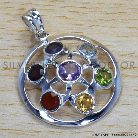 Peridot 925 Sterling Silver Pendant (SJWP-229) Peridot 925 Sterling Silver Pendant (SJWP-229)