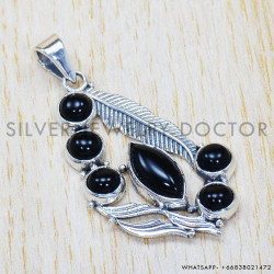 Black Onyx 925 Sterling Silver Pendant (SJWP-251) Black Onyx 925 Sterling Silver Pendant (SJWP-251)