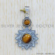 Tiger Eye 925 Sterling Silver Pendant (SJWP-259) Tiger Eye 925 Sterling Silver Pendant (SJWP-259)