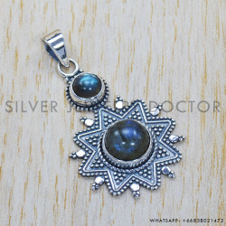 Labradorite 925 Sterling Silver Pendant (SJWP-262)
