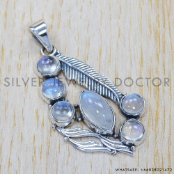 Rainbow Moonstone 925 Sterling Silver Pendant (SJWP-263) Rainbow Moonstone 925 Sterling Silver Pendant (SJWP-263)