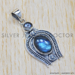 Labradorite 925 Sterling Silver Pendant (SJWP-271)