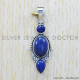 Lapis Lazuli 925 Sterling Silver Pendant (SJWP-274) Lapis Lazuli 925 Sterling Silver Pendant (SJWP-274)