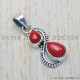 Coral 925 Sterling Silver Pendant (SJWP-275) Coral 925 Sterling Silver Pendant (SJWP-275)