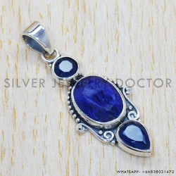 Sapphire 925 Sterling Silver Pendant (SJWP-282) Sapphire 925 Sterling Silver Pendant (SJWP-282)