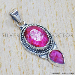 Ruby 925 Sterling Silver Pendant (SJWP-283) Ruby 925 Sterling Silver Pendant (SJWP-283)