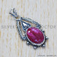 Ruby 925 Sterling Silver Pendant (SJWP-284) Ruby 925 Sterling Silver Pendant (SJWP-284)