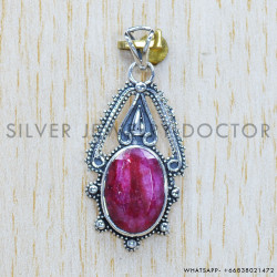 Ruby 925 Sterling Silver Pendant (SJWP-284)