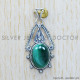 Malachite 925 Sterling Silver Pendant (SJWP-288) Malachite 925 Sterling Silver Pendant (SJWP-288)