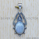 Rainbow Moonstone 925 Sterling Silver Pendant (SJWP-292) Rainbow Moonstone 925 Sterling Silver Pendant (SJWP-292)