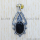 Black Onyx 925 Sterling Silver Pendant (SJWP-297) Black Onyx 925 Sterling Silver Pendant (SJWP-297)