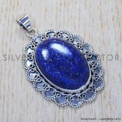 Lapis Lazuli 925 Sterling Silver Pendant (SJWP-321)