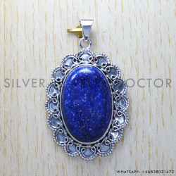 Lapis Lazuli 925 Sterling Silver Pendant (SJWP-321)