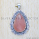 Rose Quartz 925 Sterling Silver Pendant (SJWP-329) Rose Quartz 925 Sterling Silver Pendant (SJWP-329)
