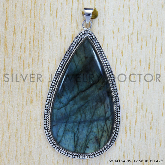Labradorite 925 Sterling Silver Pendant (SJWP-33) Labradorite 925 Sterling Silver Pendant (SJWP-33)