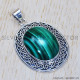 Malachite 925 Sterling Silver Pendant (SJWP-335) Malachite 925 Sterling Silver Pendant (SJWP-335)