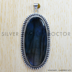 Labradorite 925 Sterling Silver Pendant (SJWP-36)