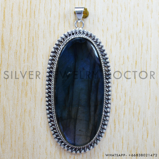 Labradorite 925 Sterling Silver Pendant (SJWP-36) Labradorite 925 Sterling Silver Pendant (SJWP-36)