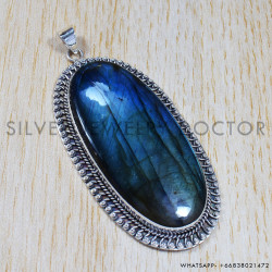 Labradorite 925 Sterling Silver Pendant (SJWP-36)