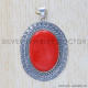 Coral 925 Sterling Silver Pendant (SJWP-362) Coral 925 Sterling Silver Pendant (SJWP-362)