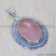 Rose Quartz 925 Sterling Silver Pendant (SJWP-370) Rose Quartz 925 Sterling Silver Pendant (SJWP-370)