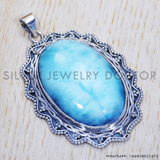 Larimar 925 Sterling Silver Pendant (SJWP-373) Larimar 925 Sterling Silver Pendant (SJWP-373)