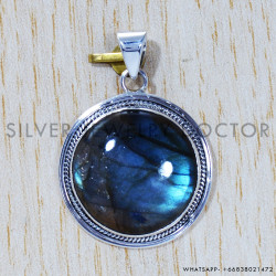 Labradorite 925 Sterling Silver Pendant (SJWP-386)