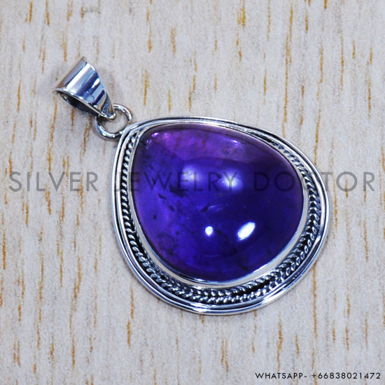 Amethyst 925 Sterling Silver Pendant (SJWP-389) Amethyst 925 Sterling Silver Pendant (SJWP-389)