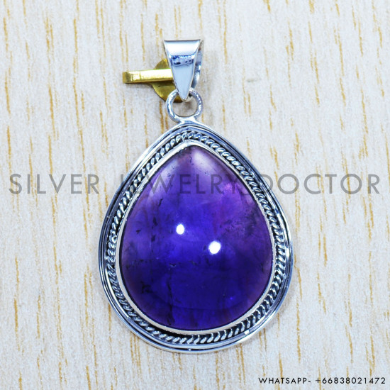Amethyst 925 Sterling Silver Pendant (SJWP-389) Amethyst 925 Sterling Silver Pendant (SJWP-389)