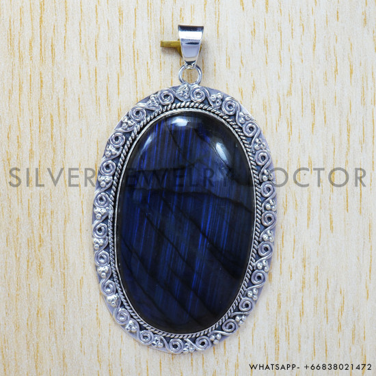 Labradorite 925 Sterling Silver Pendant (SJWP-39) Labradorite 925 Sterling Silver Pendant (SJWP-39)