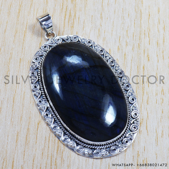 Labradorite 925 Sterling Silver Pendant (SJWP-39) Labradorite 925 Sterling Silver Pendant (SJWP-39)