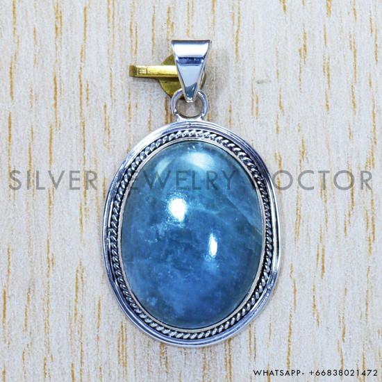 Aquamarine 925 Sterling Silver Pendant (SJWP-391) Aquamarine 925 Sterling Silver Pendant (SJWP-391)