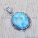 Larimar 925 Sterling Silver Pendant (SJWP-399)