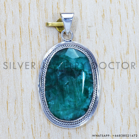 Emerald 925 Sterling Silver Pendant (SJWP-401) Emerald 925 Sterling Silver Pendant (SJWP-401)